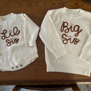 Cream Sibling Sweater Set